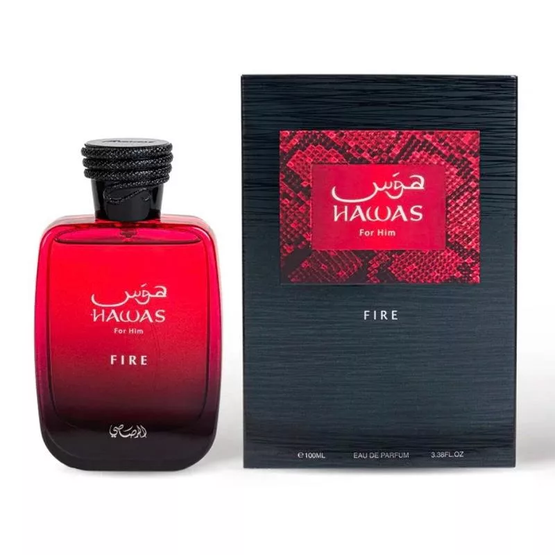RASASI Hawas Fire Eau De Parfum Spray for Men, 3.4 Ounce - New Niche Fragrance